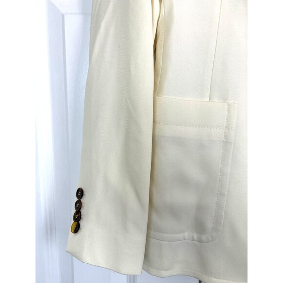 Reiss Women's Ember Cream Off White Tailored Single Breasted One Button Blazer 6 - Picture 7 of 16